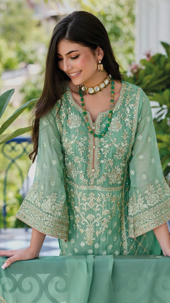 Premium Organza Silk Embroidery set