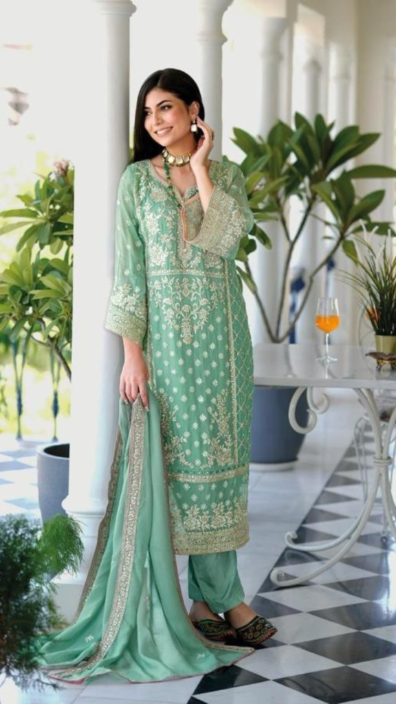 Premium Organza Silk Embroidery set