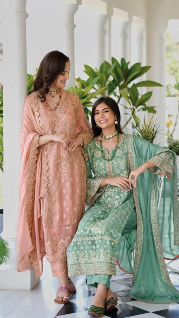 Premium Organza Silk Embroidery set
