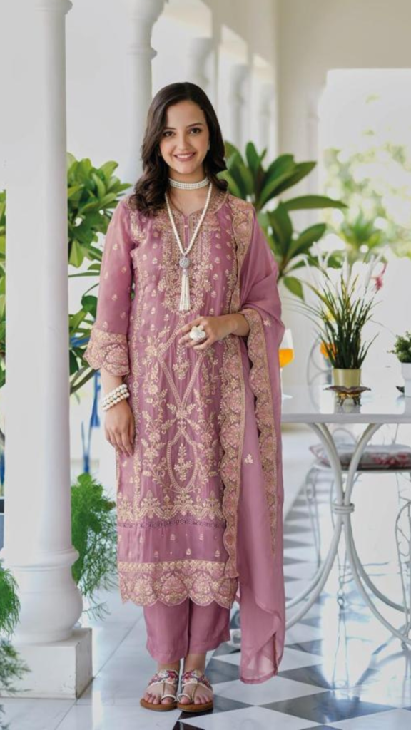 Premium Organza Silk Embroidery set