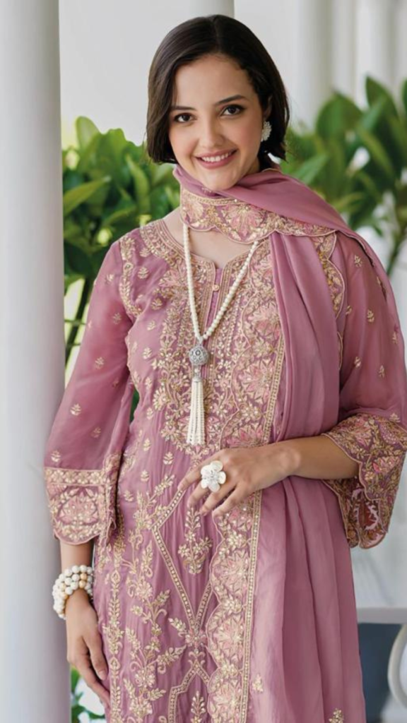 Premium Organza Silk Embroidery set