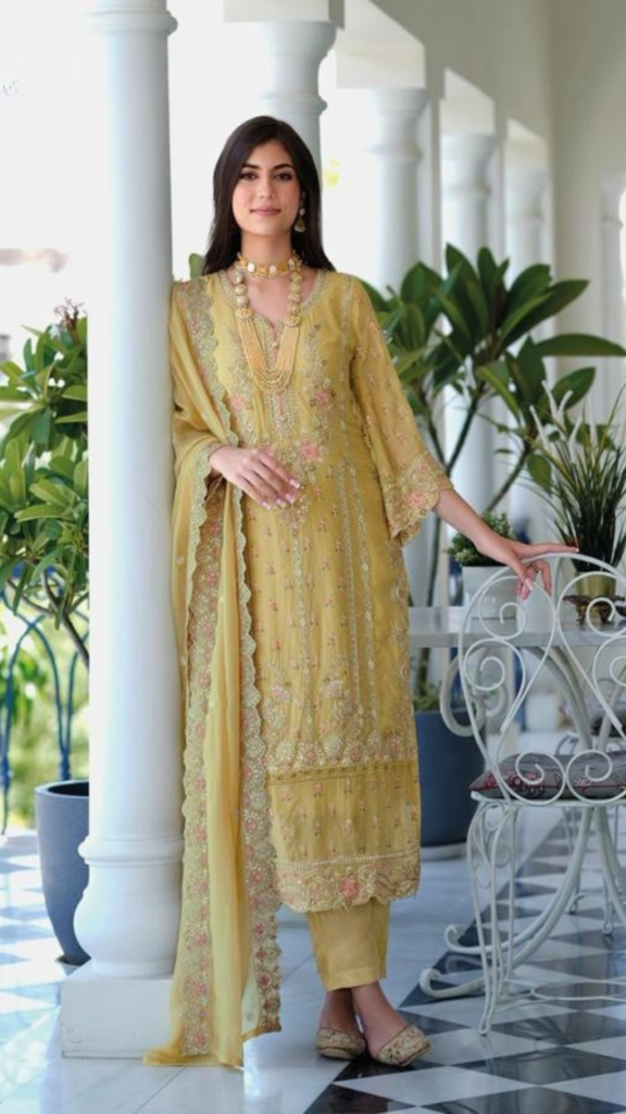Premium Organza Silk Embroidery set