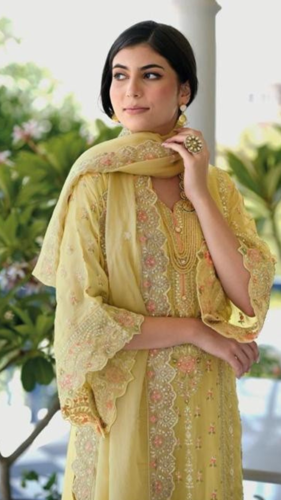 Premium Organza Silk Embroidery set
