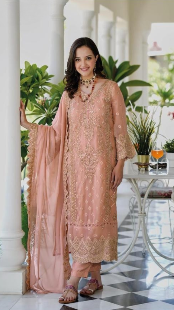 Premium Organza Silk Embroidery set