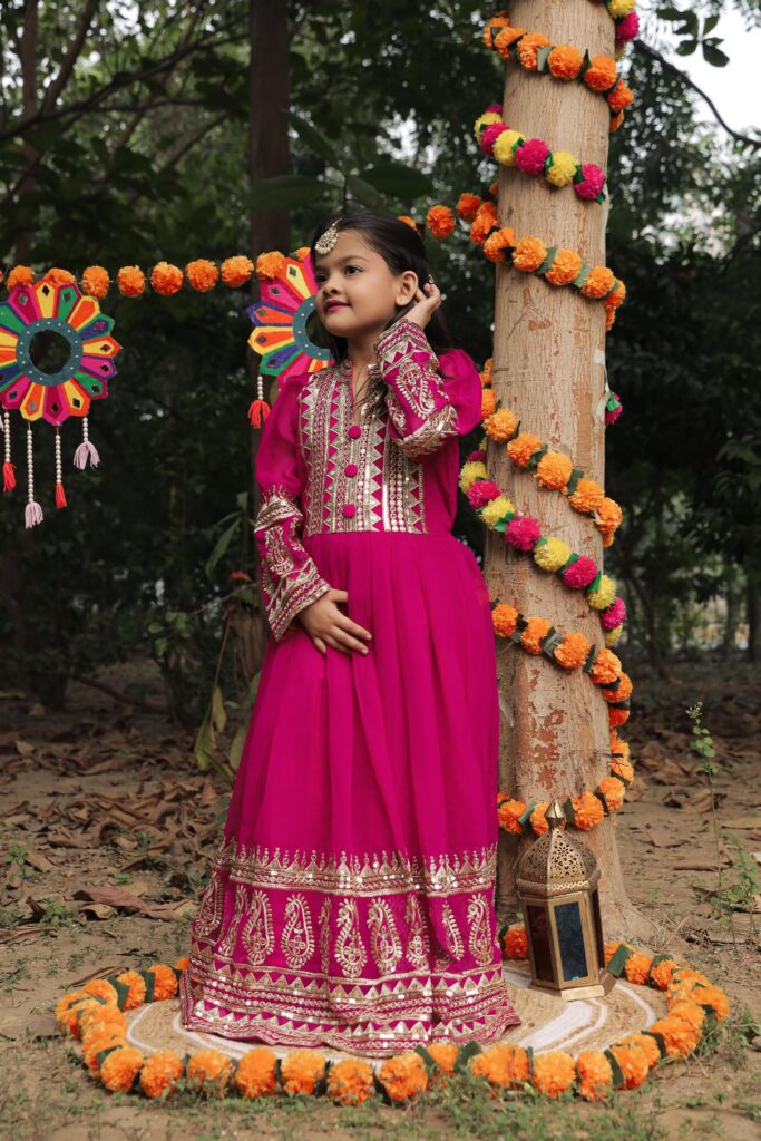 Scarlet Pink Anarkali Gown dress