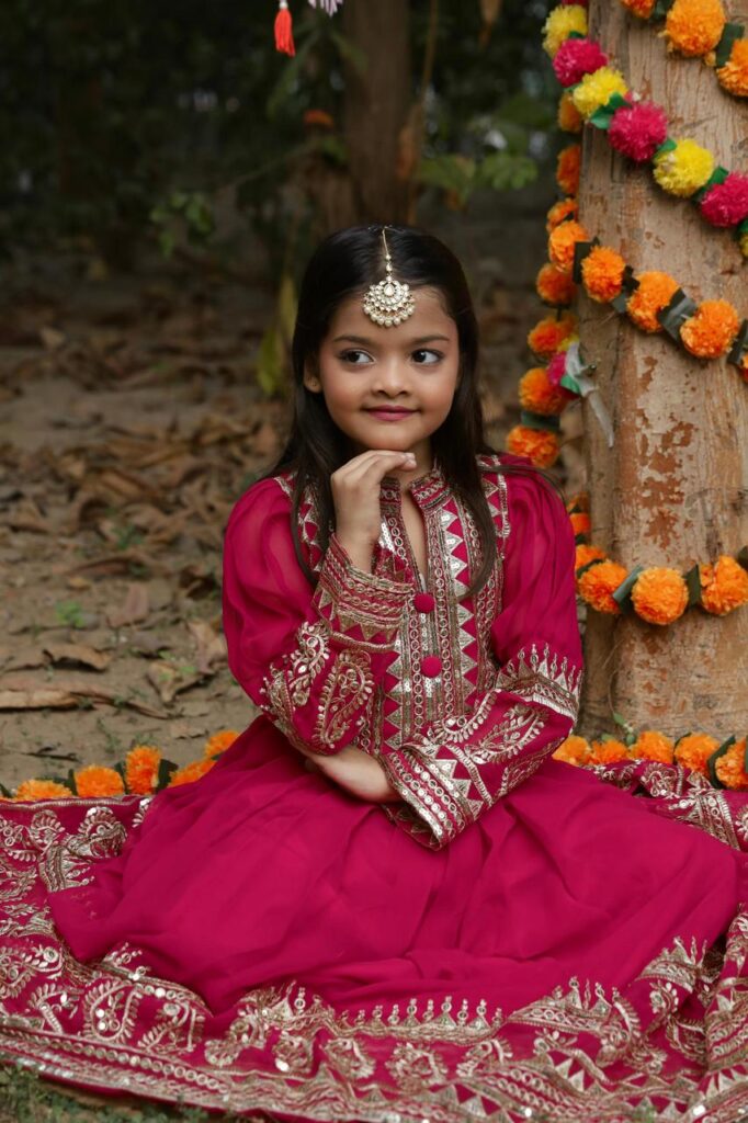 Scarlet Pink Anarkali Gown dress