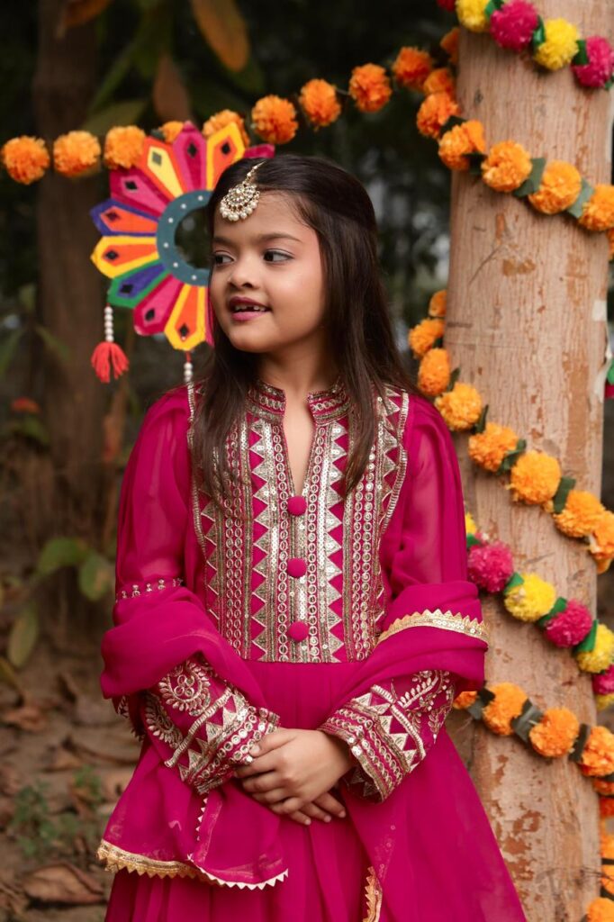 Scarlet Pink Anarkali Gown dress