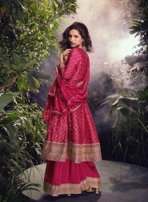 Anarkali style top in Pink Set