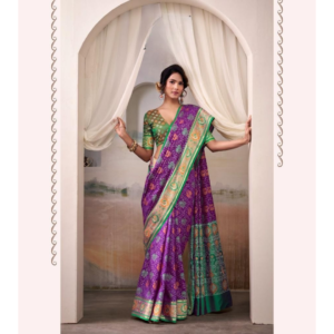 Purple Patola Silk Saree