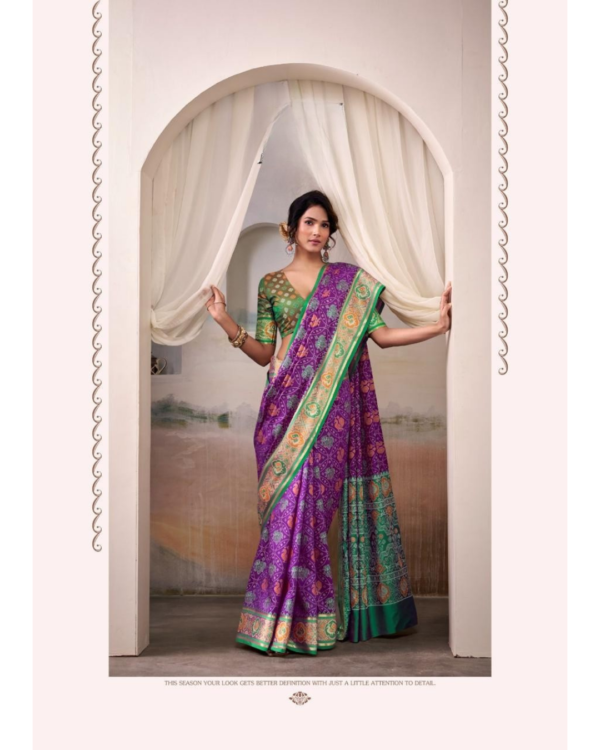 Purple Patola Silk Saree