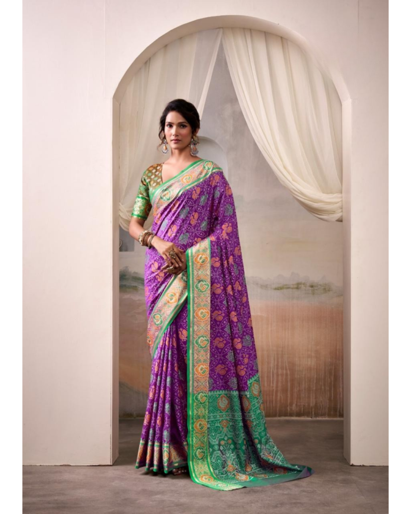Purple Patola Silk Saree