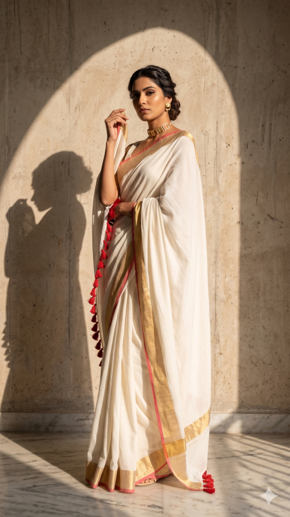 Pure Mul Cotton Sarees with Red in Border
