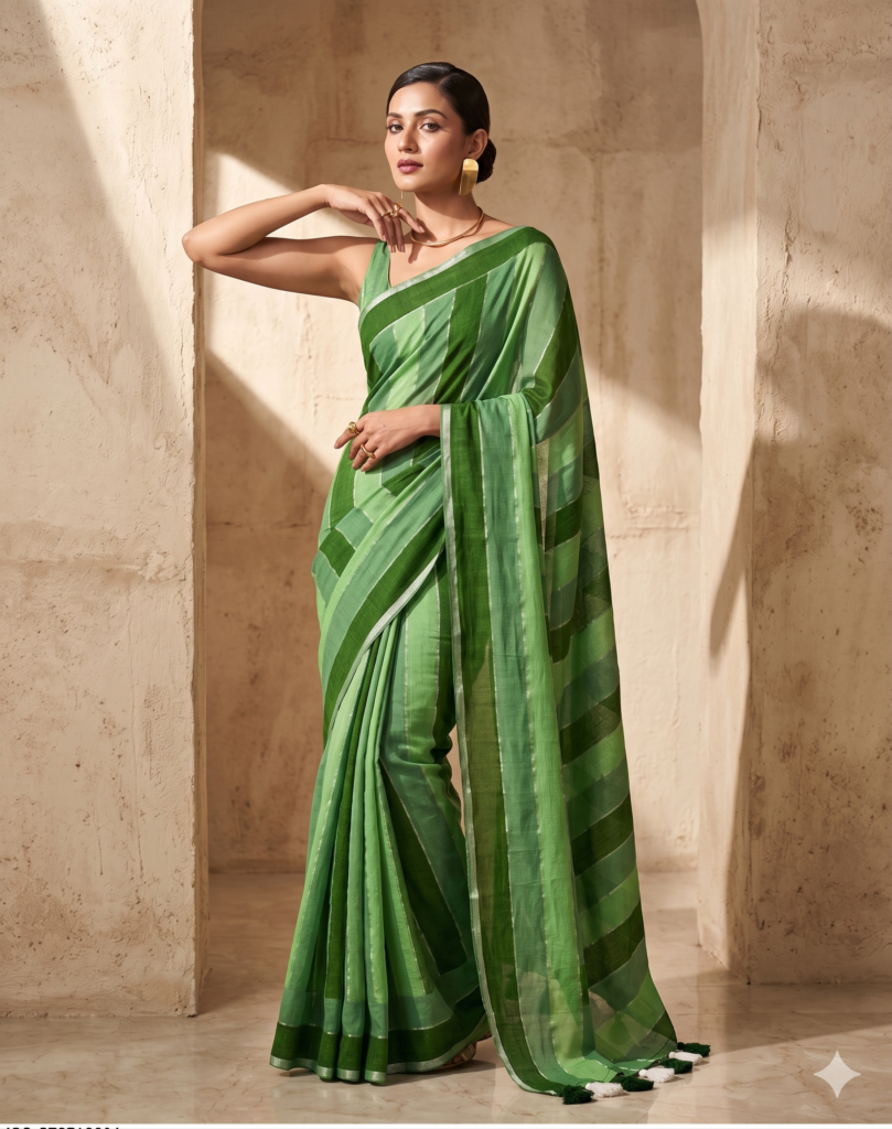 Pure Mul Cotton Sarees in stripes