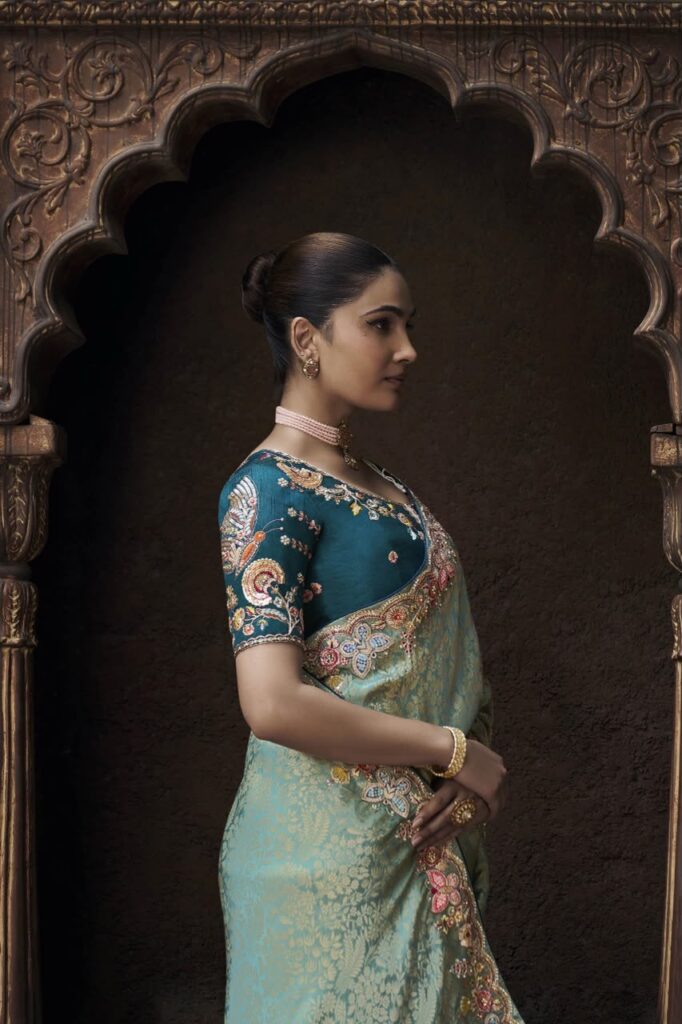 Mint Green Premium Wedding Collection Saree