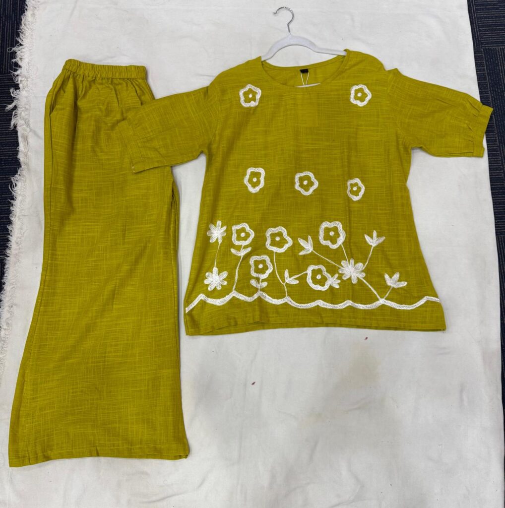 Light Green Khadi Cotton Coord Set – Effortless Summer Style for Dubai Heat
