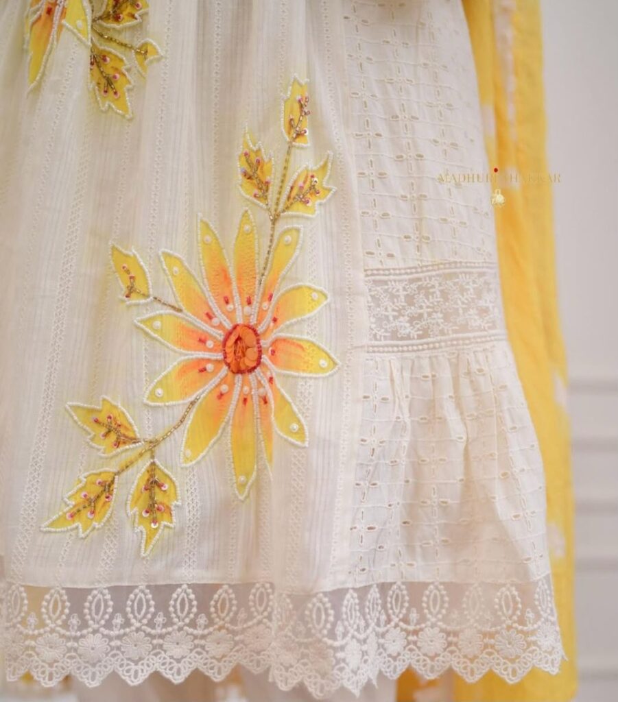 Pure Mul Cotton 3 Pc Suit with Floral Embroidery – Light & Elegant for Dubai Summers